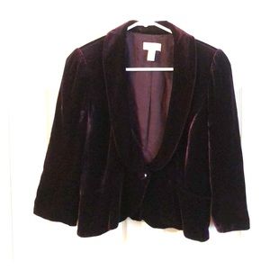EUC Loft Crushed Velvet Blazer